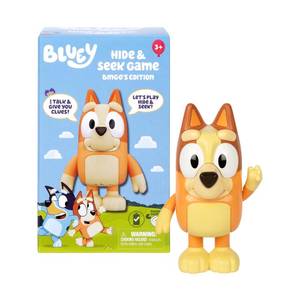 lot 2475 image: Bluey Game Hide and Seek Electronic Bingo Figure, Articulated, Musical Kids Figurines with Dance Mode, Interactive Toddler Figurine Toys for Ages 3