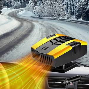 lot 2477 image: Car Heater,12V Portable Heater for Vehicle,2 in 1 Heating & Cooling Defroster for Car Windshield,Car Heater That Plugs Into Cigarette LighterWindow Defroster for Car,SUV,RV (Yellow)
