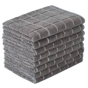 lot 2481 image: Microfiber Dish Towels - Soft, Super Absorbent and Lint Free Kitchen Towels - 8 Pack (Lattice Designed Gray Colors) - 26 x 18 Inch