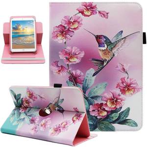 lot 2483 image: Universal 10 10.1 Inch Android Tablet Case, Dluggs PU Leather 360 Degree Rotating Multi-Angle Viewing Stand Case Cover for 10 10.1 and All 9.5-10.5 Inch Tablet, Bird