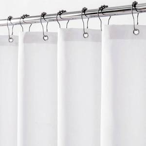 lot 2488 image: Felisa Extra Long Waterproof Fabric Shower Curtain Liner with 3 Large Magnets,72 x 86 inches Hotel Quality & Soft Cloth Shower Curtain,Washable White Shower Curtain for Bathroom