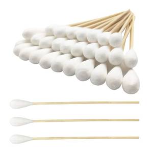 lot 2495 image: A 6 Inch Long Cotton Swabs (Large Size) 100pcs for Pets, Gun Cleaning or Makeup