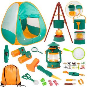 lot 3965 image: Meland Kids Camping Set with Tent - Toddler Toys for Boys with Campfire, Camping Toys for Kids Indoor Outdoor Pretend Play, Gift Idea for Boys Age 3,4,5,6 Year Old Birthday Christmas (Green)