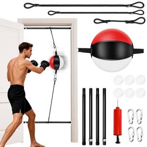 lot 3974 image: Doorway Punching Bag Double End Bag for Boxing, No Wall Installation Boxing Reflex Training Set with Bungee Cords, Double End Punching Ball Speed Bags Striking Equipment for Home & Gym