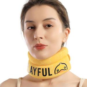 lot 4332 image: Velpeau Fashion Neck Brace for Sleeping -Soft Cervical Collar for Snooze, Anti Snoring, Sleep Apnea, Foam Wraps Keep Vertebrae Stable Relief Pain and Support for Women & Men (Yellow, M 11.5-14 inch)