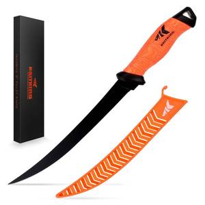 lot 4374 image: KastKing Speed Demon Pro Fillet Knife - Razor Sharp G4116 German Stainless-Steel Blade, Professional Level Knives for Filleting and Boning, Non-Slip Handles, Includes Protective Sheath