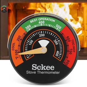 lot 4393 image: Magnetic Stove Temperature Gauge - Multi-Fuel Stove Thermometer for Gas, Wood, Pellet Stoves & Fireplaces (1PCS)