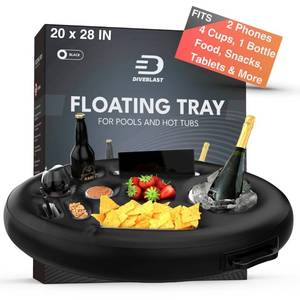 lot 4399 image: DIVEBLAST Premium Floating Drink Holder for Pool, Hot Tub Accessories for Adults - Holds Up to 50 LBS - Fun Swimming Pool Accessories for Adults, Cool and Unique Drink Floaties