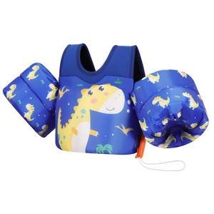 lot 4407 image: MoKo Toddler Swim Vest - Cute Toddler Floaties with Emergency Whistle for Boys and Girls 13-20-30 lbs Water Wings Arm Band Floaties Swim Training Equipment for Beach Swimming Pool Sea, Dinosaur