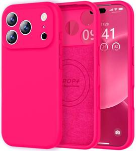 lot 4410 image: Vooii Magnetic for iPhone 17 Pro Max Case, Compatible with Magsafe (Premium Liquid Silicone) (Integrated Camera Control Button) Full Body Protective Anti-Scratch Microfiber Lining 6.9 inch, Hot Pink