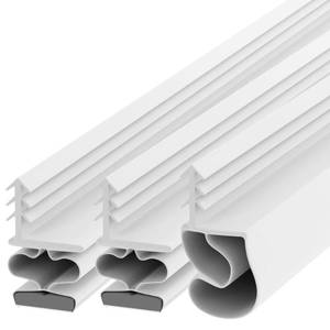 lot 5590 image: TMH Metal Door Weather Stripping - Magnetic Kerf Door Seal Kit, Full Set 36 x 84 - White Kerf Weather Stripping