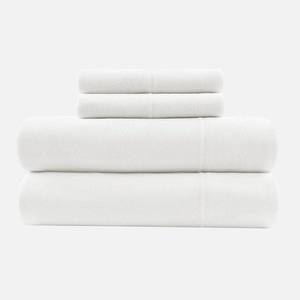 lot 5621 image: Intelligent Design Full Cotton Blend Jersey Knit All Season Sheet Set WhiteMachine Washable, 4-Piece Set