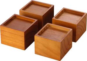 lot 5641 image: Lufia Wood Bed Furniture Risers 3 Inch, Solid Pine Wood Furniture Risers Enhance Durability, Comfort, and Style with Effortless Installation and Added Functionality