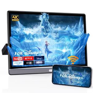 lot 5646 image: 13.3 Car TV for Back Seat, 4K Android Headrest Monitor for Car, 4G64G Portable Rear Entertainment System, Support Phone Wireless Mirror Link Touch Screen, with WiFiHDMIUSBVideo Player