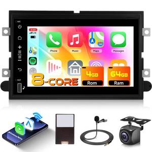 lot 5652 image: 8 CORE 4G64G for Ford F150F250F350E250E350 Edge Fusion Explorer Car Radio Android 13 Stereo 7 Inch IPS Touch Screen Support Wireless CarplayAndroid Auto 32-Band DSP WiFi GPS HD Camera