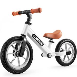 lot 5655 image: SYNCFUN 12 Toddler Balance Bike for 2, 3, 4, 5 Year Old Kids, Lightweight Bike with Adjustable Seat and Rubber Tires for Children, Balancing Toy for 2-5 Girls and Boys Birthday Gift (White)