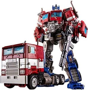 lot 5664 image: Deformation Robot Toy, Action Figures with Weapons, Portable Car Model Alloy Deformed Robot Toy Gift for Kids Boys and Girls (red)