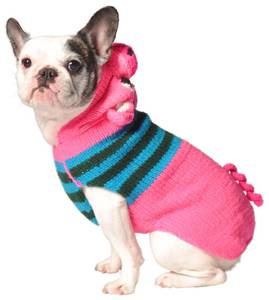 lot 5667 image: Chilly Dog Pink Piggy Hoodie Sweater, Large