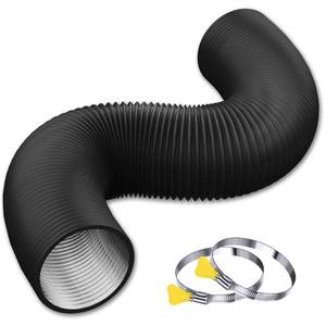 lot 6254 image: Reinforced Dryer Vent Hose 4 inch 6 FT with 2 Key Hose Clamps, Heavy Duty Flexible Duct Hose for Laundry, Grow Tent, Bathroom Exhaust Fan