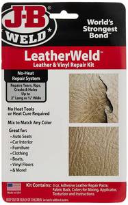 lot 6286 image: J-B Weld 2130 Vinyl and Leather Repair Kit, 3 oz, Black