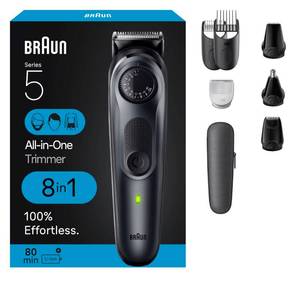 lot 6287 image: Braun All-in-One Style Kit Series 5 5471, 8-in-1 Trimmer for Men with Beard Trimmer, Body Trimmer for Manscaping, Hair Clippers & More, Ultra-Sharp Blade, 40 Length Settings, Waterproof