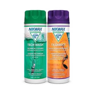 lot 6288 image: Nikwax Hardshell Cleaning & Waterproofing Duo-Pack, 300ml, Cleans and Restores Water Repellency on Jackets, Rain, Ski, and Snow Gear, Outerwear, Safe for Gore-Tex and DWR