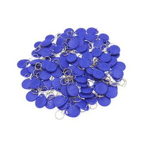 lot 6307 image: ETEKJOY 100 PCS 125KHz RFID Key Fob Proximity ID Card Token Tag Keypad Card for Door Entry Access Control System for Security Lock Wholesale, Read Only (Blue)