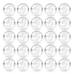 lot 6339 image: Capsule Vending Machine Round 50 pcs 1.1 inch (28mm) - Gumball Machine Capsules Bulk Clear Container - Easter Basket Stuffers Birthday Gifts Pinata Stuffers DIY Craft Supplies - Clear Capsules Empty