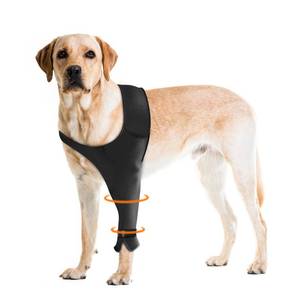lot 6341 image: Pawfun Dog Recovery Sleeve for Front Leg�� Single Dog Leg Sleeve to Stop Licking�� Breathable Protection for Joint Pain, Elbow Injuries, Hot Spots, Surgery, Wound Care as Cone Alternative(Left,L)