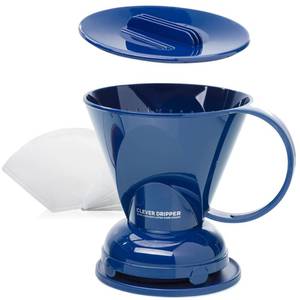 lot 7478 image: Clever Coffee Dripper and Filters, Large 18 oz (Royal Blue) Baristas Choice Safe BPA Free PlasticIncludes 100 Filters