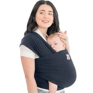 lot 8275 image: KeaBabies Baby Wrap Carrier - All in 1 Original Baby Carrier Newborn to Toddler Sling, Easy to Wear, Hands Free Bonding, Lightweight, Breathable Infant Wraps (Midnight)