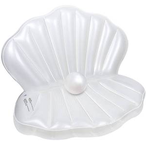 lot 8303 image: Zcaukya Inflatable Seashell Pool Float, Giant Clam Air-Filled Toys with Pearl Ball for Kids Birthday Party Swimming Pool Summer Beach Party Mermaid Ocean Theme Party Decor