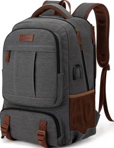 lot 8304 image: Tzowla Canvas Laptop Backpack, Bag for Men Women,Travel Work Rucksack Fits 15.6 Inch Laptop, Bookbag with USB Charging Port