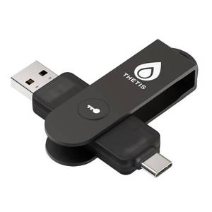 lot 8319 image: Thetis Pro FIDO2 Security Key, Two Factor Authentication NFC Security Key FIDO 2.0, Dual USB A Ports & Type C for Multi layered Protection (HOTP) in WindowsMacOSLinux, Gmail, Facebook,Dropbox,Github