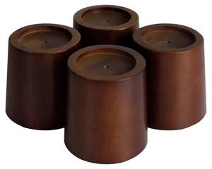 lot 8326 image: OneDream Wood Bed Furniture Risers Blocks - 4 inch Set of 4 Bed Risers, Heavy Duty Solid Wood Round Risers, Sofa Riser with Non-Slip Pad, Create Storage Space and Easy Cleaning for The Sweeper