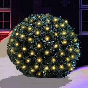 lot 8337 image: 100 LED Christmas Lights 5 ftx5ft Christmas Net Lights Outdoor Indoor Mesh Christmas Decorations Lights string,Perfect for Bushes or Trees, Green Wire��Warm White��