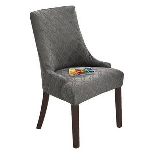 lot 8339 image: KELUINA Wingback Dining Chair Covers, Reusable Accent Chair Covers Slipcover with Arms, Remove Washable Dining Chair Protector Covers for Dining Room (Set of 1, Light Grey)
