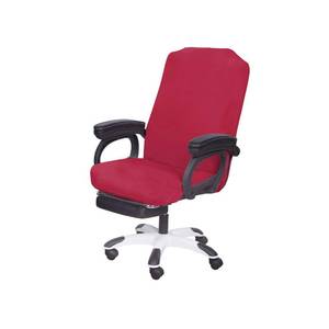 lot 8372 image: SARAFLORA Office Chair Cover- Medium, Red- Removable Computer Chair Cover for Office Chair with Zipper for Universal Rotating Chair Desk Chair Cover Chair Seat Washable Protector for Pets