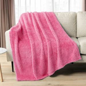 lot 11075 image: PAVILIA Sherpa Throw Blanket for Couch Sofa, Pink Fluffy Warm Plush Blanket for Twin Bed, Cozy Super Soft Lightweight Throw, Fuzzy Decorative Blanket, All Season Home, 60x80