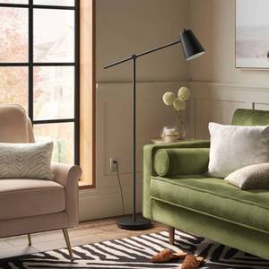 lot 11084 image: Cantilever Floor Lamp Brass - Threshold�� Adjustable, Swivel Arm, Metal Shade, ETL Listed