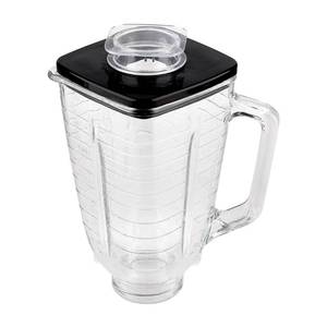 lot 11090 image: Veterger Replacement Parts 5-Cup Square Glass Jar with Lid,Compatible with Oster Blender