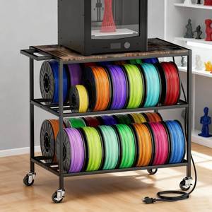 lot 11105 image: 3D Printer Stand with Filaments Storage-Small 3D Printer Table for consumables Storage,Heavy Duty 3D Printer cart Desk Suitable for workshops, Studios and Offices