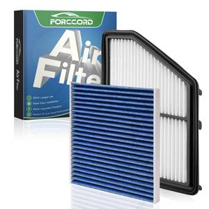 lot 11110 image: Forccord Cabin & Engine Air Filter Combo Fit for Honda Civic 2016-2025 2026 2.0L, HR-V 2023-2026 2.0L Activated Carbon Cabin Filter Replace#CF11182 CA12051 Air Filter for My Car Naturally Aspirated