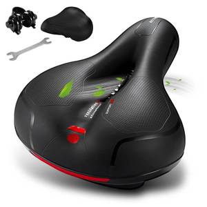 lot 11113 image: Comfortable Seat Cushion for Men Women with Dual Shock Absorbing Ball Memory Foam Waterproof Wide Bicycle Saddle Fit for Road Bikes