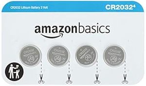 lot 12378 image: Amazon Basics 4 Pack CR2032 3 Volt Lithium Coin Cell Battery (B0787K2XWZ)