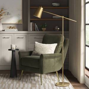 lot 13449 image: Cantilever Floor Lamp Black - Threshold�� Adjustable, Swivel Arm, Metal Shade, ETL Listed