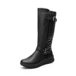 lot 13492 image: DREAM PAIRS Womens Faux Fur Knee High Boot Round Toe Fall Winter Boots,Size 7.5,BLACK,URVA
