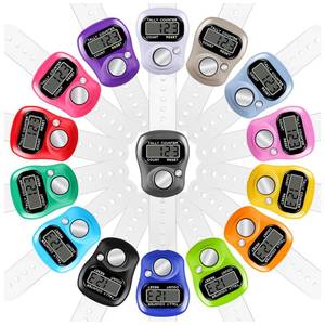 lot 14117 image: ALDMIO 15 Pcs Electronic Finger Counter, 5 Digital Finger Counter, Resettable Hand Tally Clicker Counters for Counting Numbers Knitting Coaching Golf Lap Fishing School Sports Event