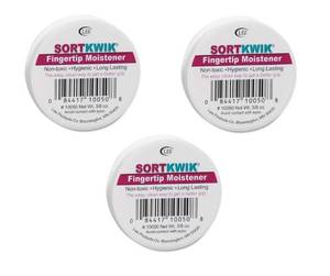 lot 14159 image: LEE 10050 Sortkwik Fingertip Moisteners, 38 oz, Pink, Sold as 3 Pack