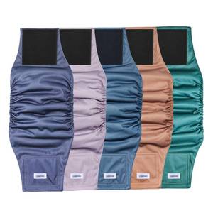 lot 14166 image: Reusable Dog Diapers Male, Premium Washable Belly Bands for Male Dogs Large, Pack of 5, High Absorbing Male Dog Wraps for Doggie & Puppy in Incontinence or Excitable Urination and Training(L)